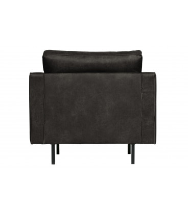 Fauteuil Rodéo Classic Cuir Recyclé Black MatelasséWOOOD by De Eekhoorn