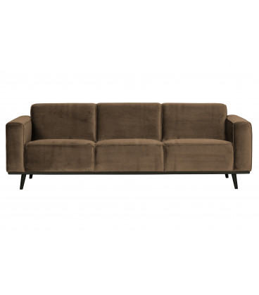 Canapé Statement 3 Places 230cm Velours Taupe