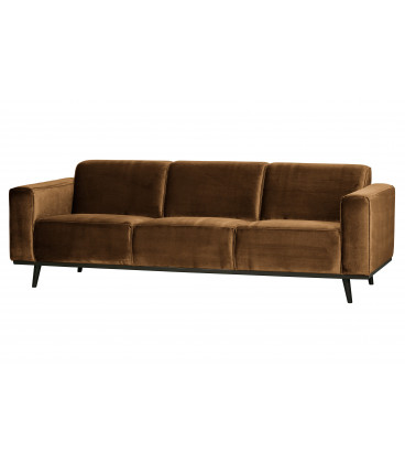 Canapé Statement 3 Places 230cm Velours Miel
