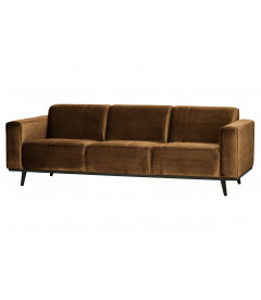 Canapé Statement 3 Places 230cm Velours Miel
