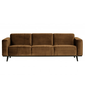 Canapé Statement 3 Places 230cm Velours Miel