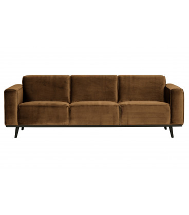 Canapé Statement 3 Places 230cm Velours Miel