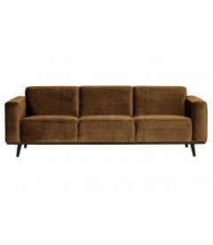 Canapé Statement 3 Places 230cm Velours Miel