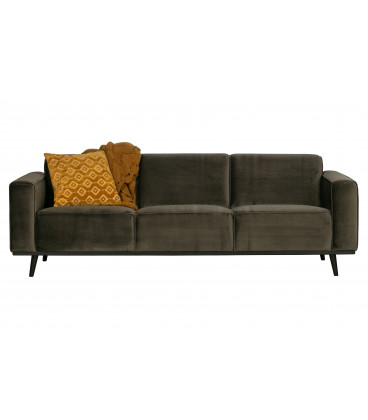 Canapé Statement 3 Places 230cm Velours Vert Chaud