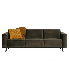 Canapé Statement 3 Places 230cm Velours Vert Chaud