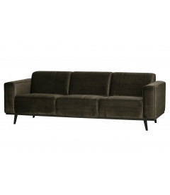 Canapé Statement 3 Places 230cm Velours Vert Chaud