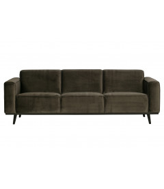 Canapé Statement 3 Places 230cm Velours Vert Chaud