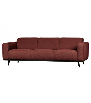 Canapé Statement 3 Places 230cm Tissu Bouclé Chestnut