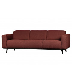 Canapé Statement 3 Places 230cm Tissu Bouclé Chestnut