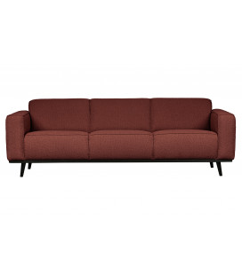 Canapé Statement 3 Places 230cm Tissu Bouclé Chestnut