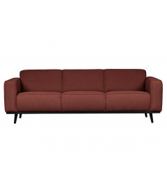 Canapé Statement 3 Places 230cm Tissu Bouclé Chestnut