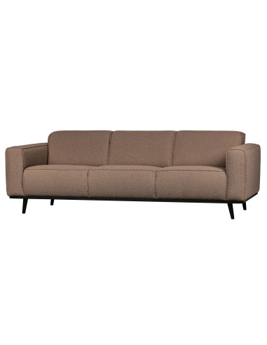 Canapé Statement 3 Places 230cm Tissu Bouclé Nougat