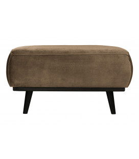 Pouf Large Statement Tissu Velvet Taupe