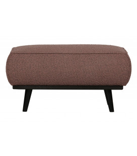 Pouf Large Statement Tissu Bouclé Coffee