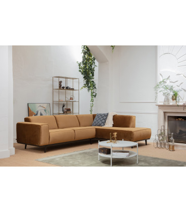 Canapé d'Angle Droite Statement Velours MielWOOOD by De Eekhoorn