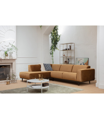 Canapé d'Angle Gauche Statement Velours MielWOOOD by De Eekhoorn