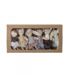 Ensemble de 6 Mini-jouets Peluche Jeffrey Bloomingville