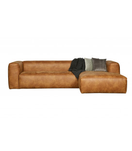 Canapé d'Angle Droit Bean en Cuir Recyclé CognacWOOOD by De Eekhoorn 2