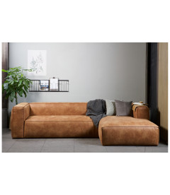 Canapé d'Angle Droit Bean en Cuir Recyclé CognacWOOOD by De Eekhoorn Canapé d'Angle Droit Bean en Cuir Recyclé CognacWOOOD by De Eekhoorn