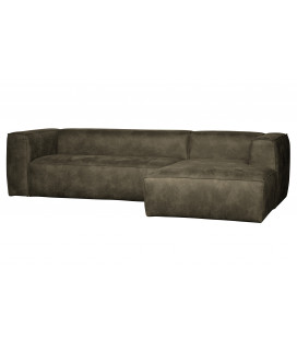 Canapé d'Angle Droit Bean en Cuir Recyclé ArmyWOOOD by De Eekhoorn 2