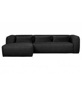 Canapé d'Angle Gauche Bean en Tissu Gris FoncéWOOOD by De Eekhoorn 2
