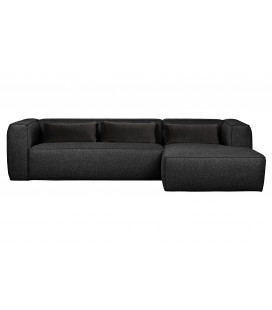 Canapé d'Angle Droit Bean en Tissu Gris FoncéWOOOD by De Eekhoorn 2