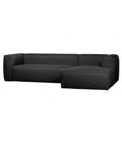 Canapé d'Angle Droit Bean en Tissu Gris FoncéWOOOD by De Eekhoorn