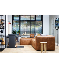 Canapé d'Angle Gauche Bean en Cuir Recyclé CognacWOOOD by De Eekhoorn Canapé d'Angle Gauche Bean en Cuir Recyclé CognacWOOOD by De Eekhoorn