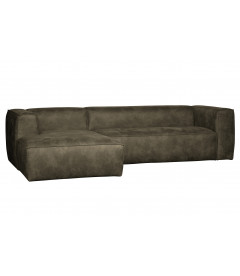 Canapé d'Angle Gauche Bean en Cuir Recyclé ArmyWOOOD by De Eekhoorn Canapé d'Angle Gauche Bean en Cuir Recyclé ArmyWOOOD by De Eekhoorn