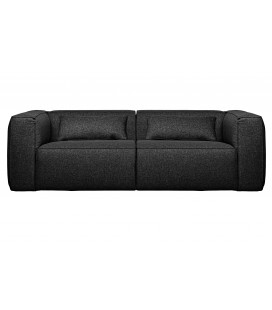 Canapé Bean 3.5 Places Tissu Gris Foncé