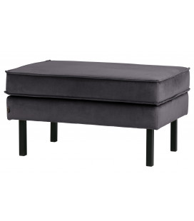 Banc Rodéo Velours Gris Foncé