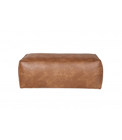 Pouf Large Rodéo Cuir Recyclé CognacWOOOD by De Eekhoorn Pouf Large Rodéo Cuir Recyclé CognacWOOOD by De Eekhoorn