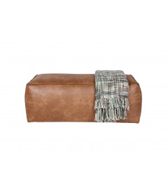 Pouf Large Rodéo Cuir Recyclé CognacWOOOD by De Eekhoorn Pouf Large Rodéo Cuir Recyclé CognacWOOOD by De Eekhoorn