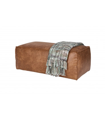 Pouf Large Rodéo Cuir Recyclé CognacWOOOD by De Eekhoorn