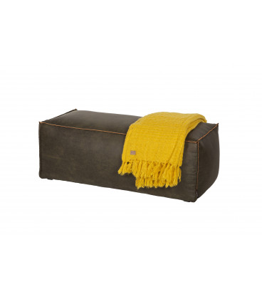Pouf Large Rodéo Cuir Recyclé ArmyWOOOD by De Eekhoorn