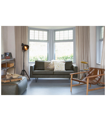 Pouf Large Rodéo Cuir Recyclé ArmyWOOOD by De Eekhoorn