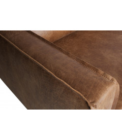 Fauteuil Rodéo Cuir Recycé CognacWOOOD by De Eekhoorn Fauteuil Rodéo Cuir Recycé CognacWOOOD by De Eekhoorn