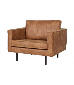 Fauteuil Rodéo Cuir Recycé CognacWOOOD by De Eekhoorn Fauteuil Rodéo Cuir Recycé CognacWOOOD by De Eekhoorn