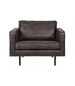 Fauteuil Rodéo Cuir Recyclé BlackWOOOD by De Eekhoorn