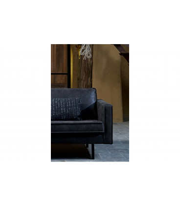 Fauteuil Rodéo Cuir Recyclé BlackWOOOD by De Eekhoorn