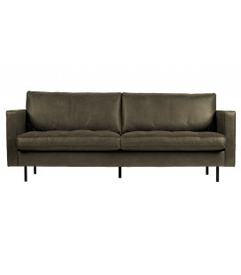 Canapé Rodéo Classic 2.5 Places XL Classic Army Cuir Recyclé Façon Matelassé
