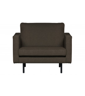 Fauteuil Rodéo Look Gris Chaud Marron