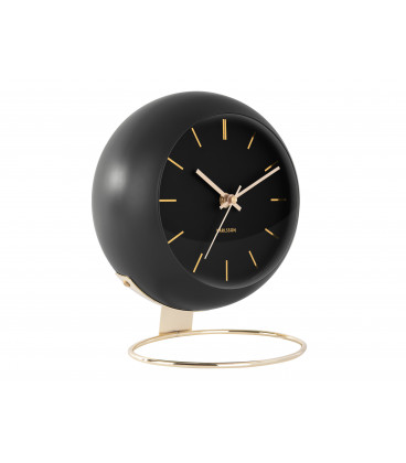 Horloge XL Globe Noir Karlsson H.24,5cm