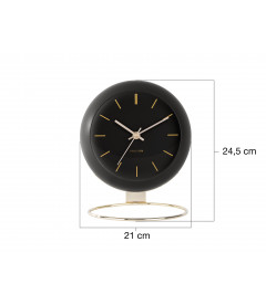 Horloge XL Globe Noir Karlsson H.24,5cm