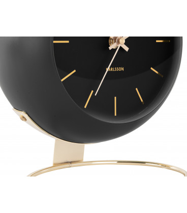 Horloge XL Globe Noir Karlsson H.24,5cm