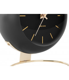 Horloge XL Globe Noir Karlsson H.24,5cm