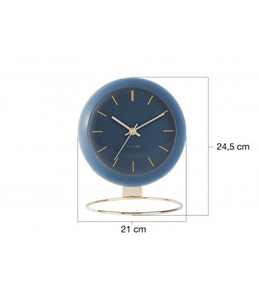 Horloge XL Globe Bleue Karlsson H.24,5cm