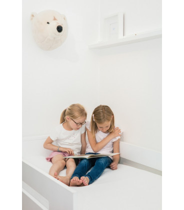 Trophée Peluche Ours Blanc Basile Wild & Soft