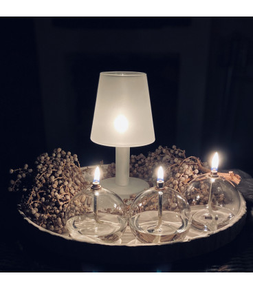 Lampe à Huile Salon Frosted 22cm