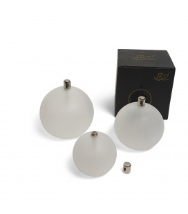 Bougie Éternelle Ronde Chromé Givré MM 11cm